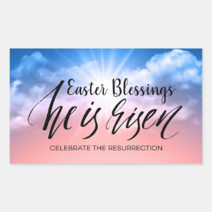 Easter Blessings Rectangular Sticker