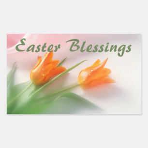 Easter Blessings Rectangular Sticker