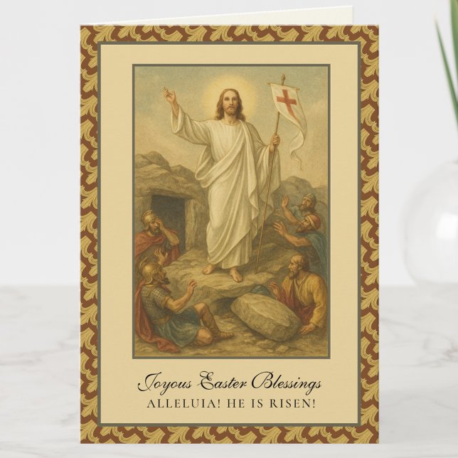 Easter Blessings Resurrection Jesus Prayer Holiday Card (Creator Uploaded)