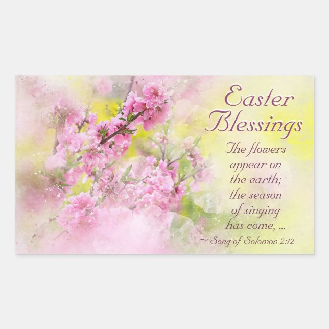 Easter Blessings Song of Solomon 2:12 Scripture Sticker (Front)