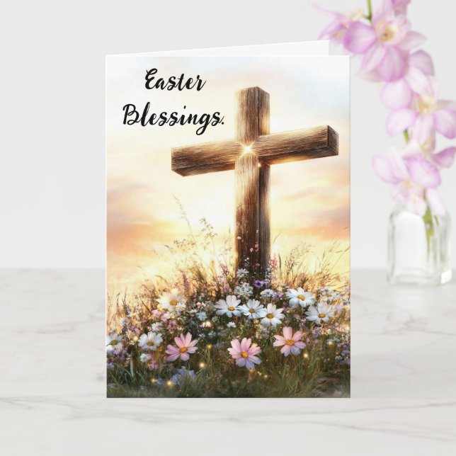 Easter Blessings Sunrise Card (Orchid)