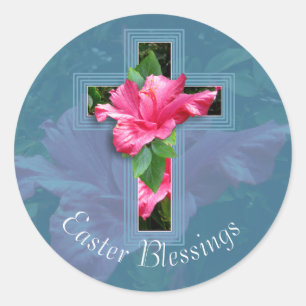 Easter Blessings Tropical Hibiscus Stickers