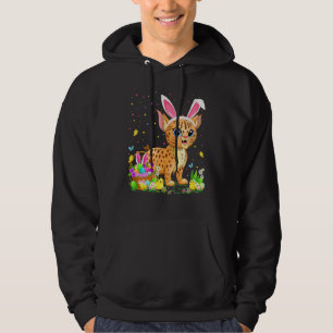 Easter Bobcat Bunny Egg Hunting Bobcat Easter Sund Hoodie