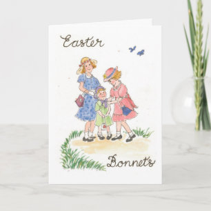 Easter Bonnets Greeting Card