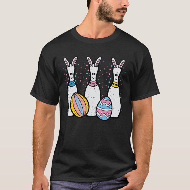 Easter Bowling Egg Hunting  Bowler Men Women Kids  T-Shirt (Front)