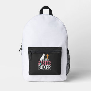 Easter Boxer Dog Vintage Engraving Shirt Printed Backpack