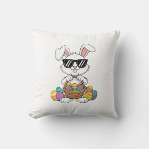 Easter Boys Girls Kids Toddler Bunny Rabbit Easter Throw Pillow