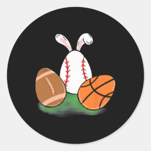 Easter Boys Sell Sketll Footll Bunnies Rabbit Classic Round Sticker