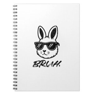 Easter Bruh Bunny Sunglasses Funny Meme Men Boys K Notebook