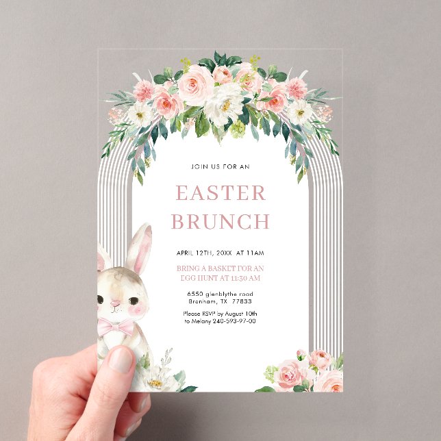 Easter Brunch Acrylic Invitation (Insitu (Handheld))