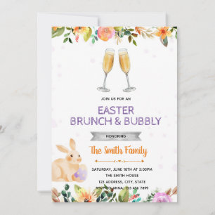 Easter brunch and bubbly party invitation