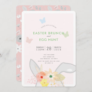 Easter Brunch and Egg Hunt Bunny Ears Invitation