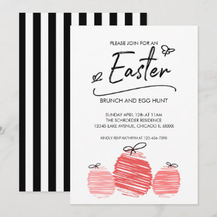 Easter Brunch and Egg Hunt Doodle Invitation Card