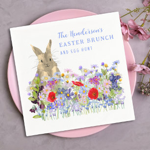 Easter Brunch and Egg Hunt Floral Custom Napkin