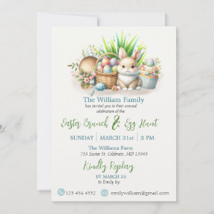 Easter Brunch and Egg Hunt Invitation