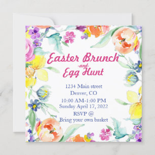 Easter brunch and egg hunt invitation