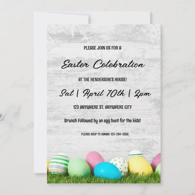 Easter Brunch And Egg Hunt Invitation (Front)
