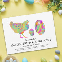 Easter Brunch and egg hunt watercolor modern