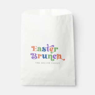 Easter Brunch Colourful Retro Typography Favour Bag