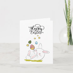 Easter Brunch & Egg Hunt   Cute Bunny Easter eggs Invitation