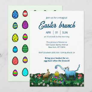 Easter brunch & Egg Hunt Invitation