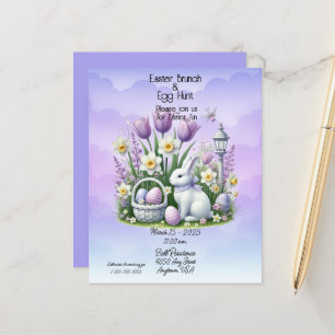 Easter Brunch & Egg Hunt White and Purple