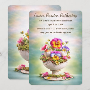 Easter Brunch Invitation Colourful Floral Spring