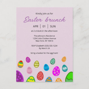 Easter Brunch Invitation Postcard