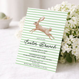 Easter Brunch Invitation with Vintage Rabbit
