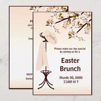 Easter Brunch Party Ladies Floral Invite