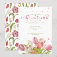 Easter Brunch Pink White Tulips Spring Flowers