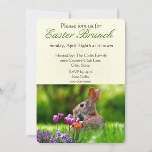 Easter Brunch with Wild Rabbit Holiday Invitation