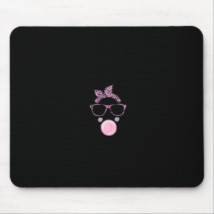 Easter Bubblegum Cute Bunny With Leopard Bandana A Mouse Pad