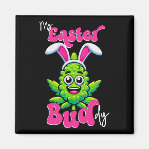 Easter Bud Funny Weed Smoking Flower Day Magnet