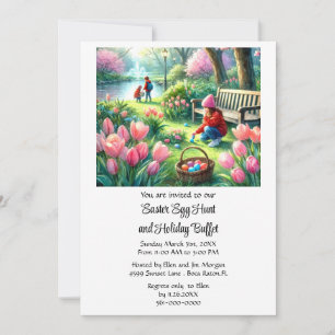 Easter Buffet and Egg Hunt Holiday  Invitation
