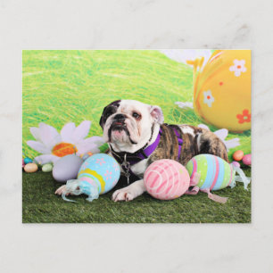 Easter - Bulldog - Delilah Holiday Postcard