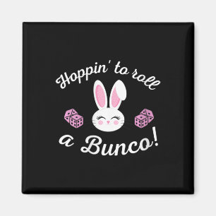 Easter Bunco Hoppin To Roll A Bunco Dice Bunny  Magnet