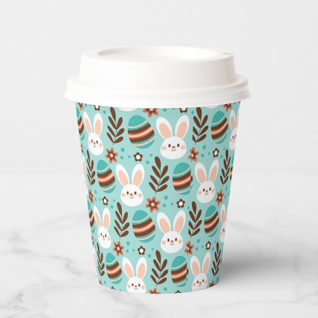 Easter Bunnies and Eggs Paper Cups (Front)