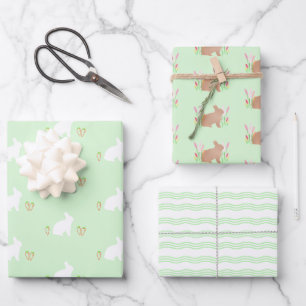 Easter Bunnies Assorted Wrapping Paper Sheet