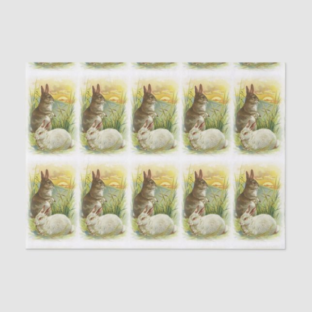 Easter Bunnies at Sunrise Tissue Paper (Front)