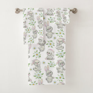 Easter Bunnies Bath Towel Set