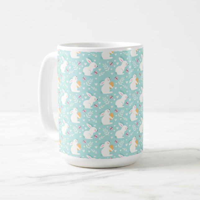 Easter Bunnies Coffee Mug (Front Left)