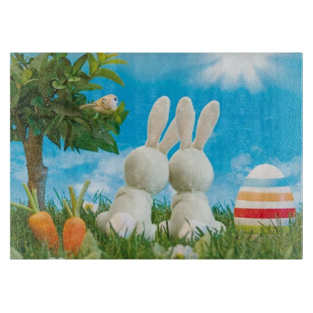 Easter Bunnies Cutting Board (Front)