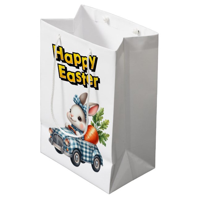 Easter Bunnies  Medium Gift Bag (Front Angled)