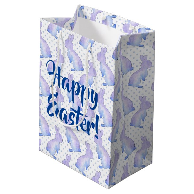 Easter Bunnies Medium Gift Bag (Back Angled)