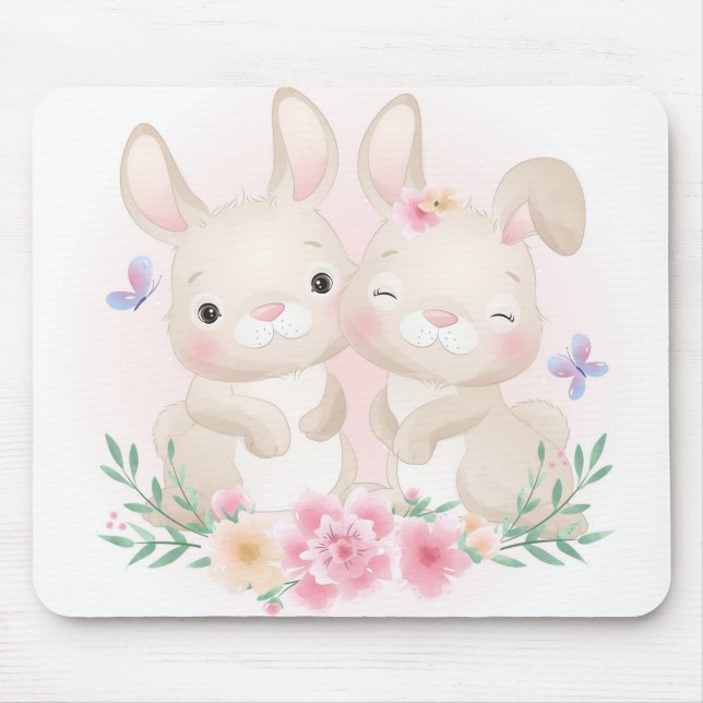 Easter Bunnies Mouse Pad (Front)
