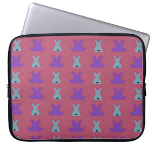 easter bunnies pattern laptop sleeve