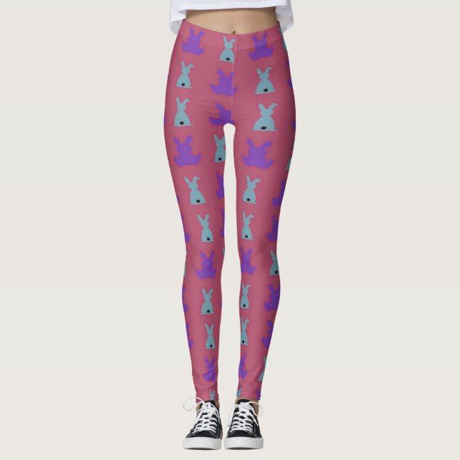 easter bunnies pattern leggings (Front)