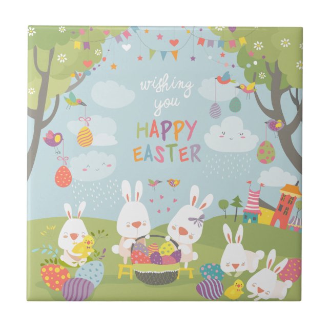 easter bunnies tile (Front)