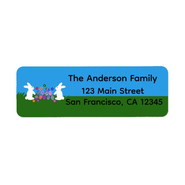 Easter Bunny #1 Return Address Labels (Front)